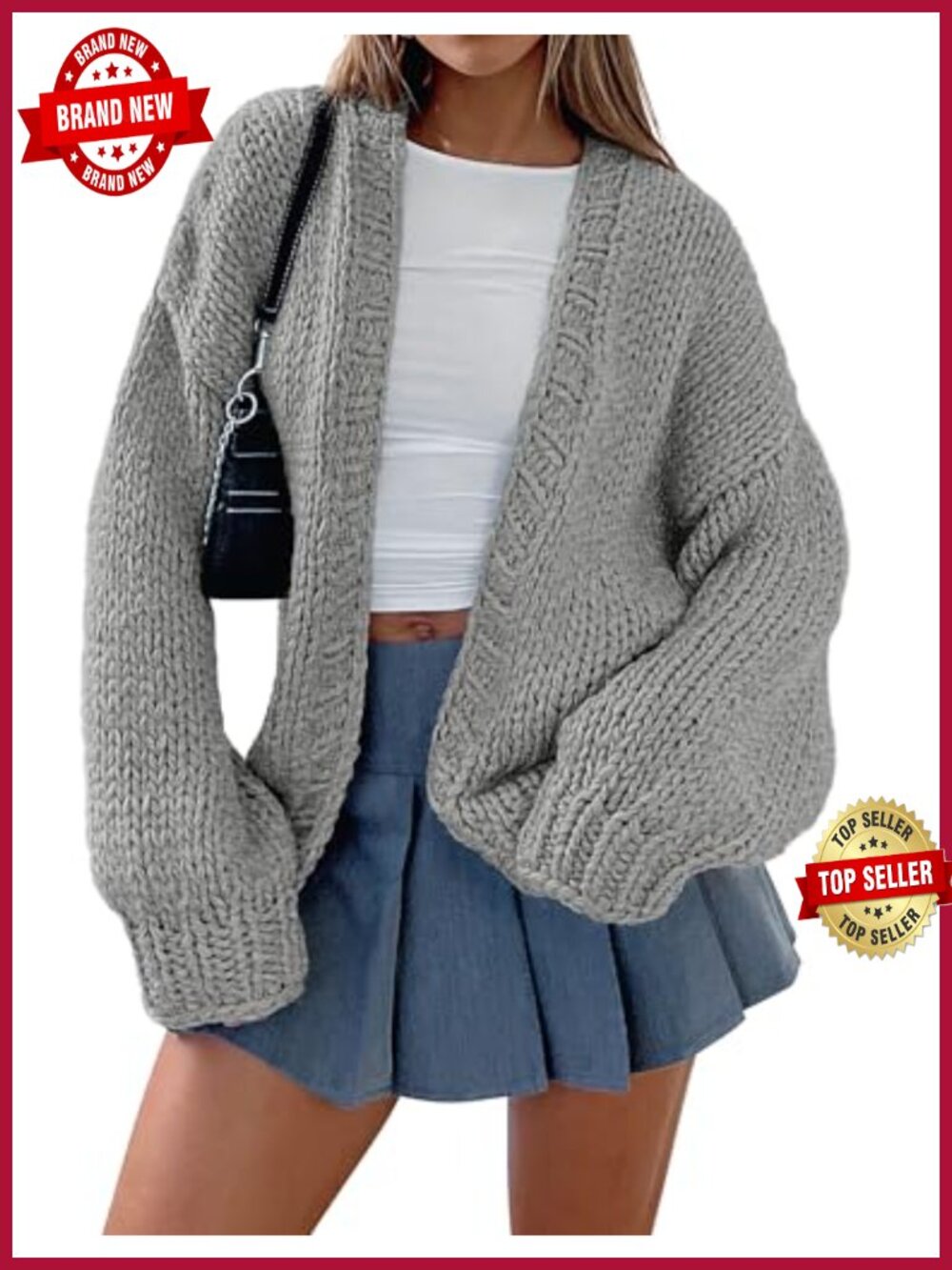 Knit Cardigan Sweaters Open Front Loose Fit Fall Fashion Outerwear